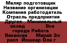 Маляр-подготовщик › Название организации ­ Компания-работодатель › Отрасль предприятия ­ Другое › Минимальный оклад ­ 20 000 - Все города Работа » Вакансии   . Марий Эл респ.,Йошкар-Ола г.